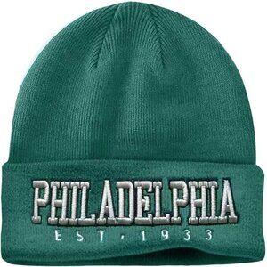 Women's Green & Silver Soft Knit Winter Hat For Cold Weather Beanie Toque Hat